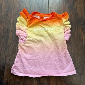Givenchy Girls Ombre Logo Cotton Dress Size 16 Months